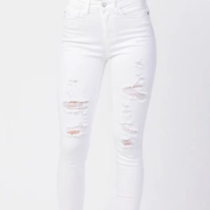 Judy blue white distressed jeans
